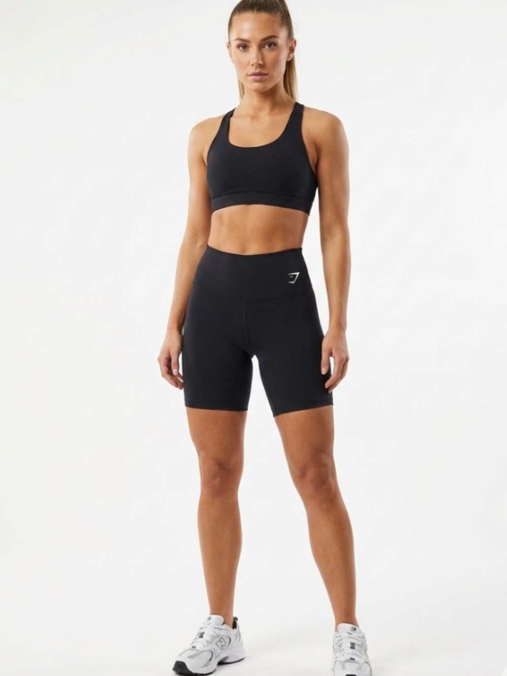 Gymshark High Rise Athletic Workout Gym Biker Shorts Black Size Small